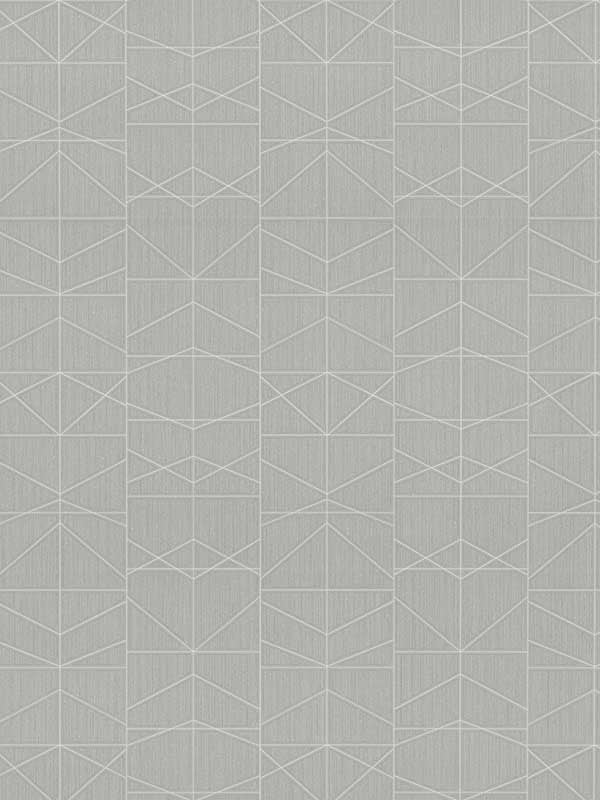 Braxton Geometric wallpaper in grey color - pattern number 4184-4918 - by Warner in the Infinity collection