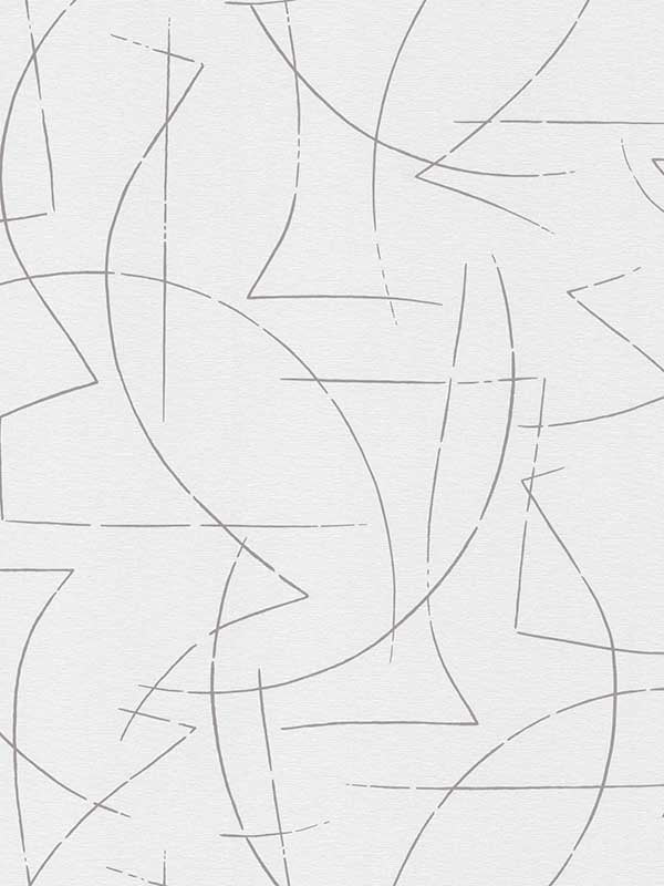 Enzo Abstract fabric in white color - pattern number 4184-4932 - by Warner in the Infinity collection