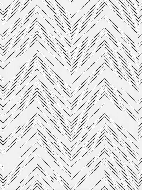 Kian Modern Chevron wallpaper in charcoal color - pattern number 4184-4955 - by Warner in the Infinity collection