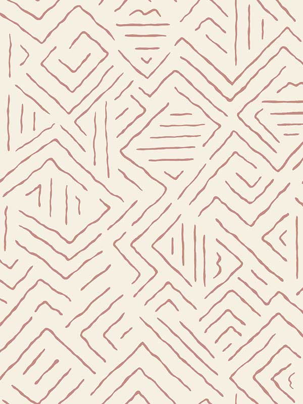 Sirih wallpaper in sedona color - pattern number AB3086 - by Antonina Vella in the Artifacts collection