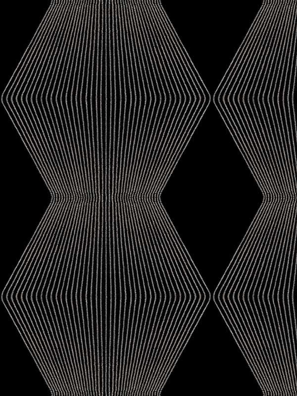 Diamond Legacy fabric in black color - pattern number MX9631 - by Ronald Redding in the Astoria collection