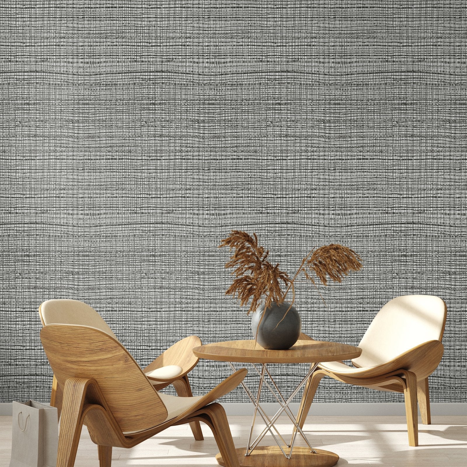 Fondo wallpaper in silver grey color - pattern number GH27097-23 - by Galerie in the Salt collection