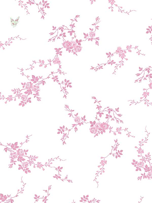 Butterflies fabric in pink color - pattern number 125107 - by Graham and Brown in the Rachel Ashwell Shabby Chic Collection collection