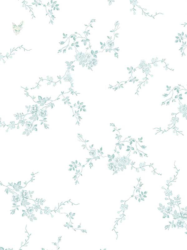 Butterflies wallpaper in blue color - pattern number 125108 - by Graham and Brown in the Rachel Ashwell Shabby Chic Collection collection