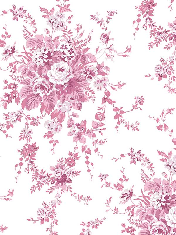Garden Floral fabric in pink color - pattern number 125126 - by Graham and Brown in the Rachel Ashwell Shabby Chic Collection collection