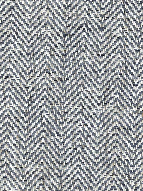 Saori Chevron wallpaper in indigo color - pattern number WNR2119.WT.0 - by Winfield Thybony in the Natural Resources Vol. II collection