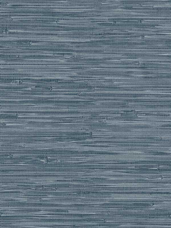 Exhale Woven Faux Grasscloth fabric in indigo color - pattern number 4147-27260 - by A Street Prints in the Haberdashery collection
