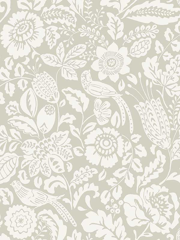 Marta Floral Trail fabric in beige color - pattern number 4147-27361 - by A Street Prints in the Haberdashery collection