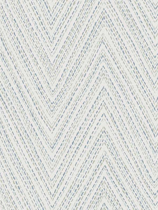 Lainey Stitched Chevron fabric in blue color - pattern number 4147-27368 - by A Street Prints in the Haberdashery collection