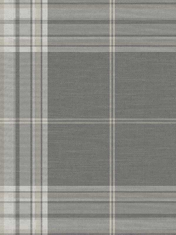 Westley Plaid wallpaper in grey color - pattern number 4147-27384 - by A Street Prints in the Haberdashery collection