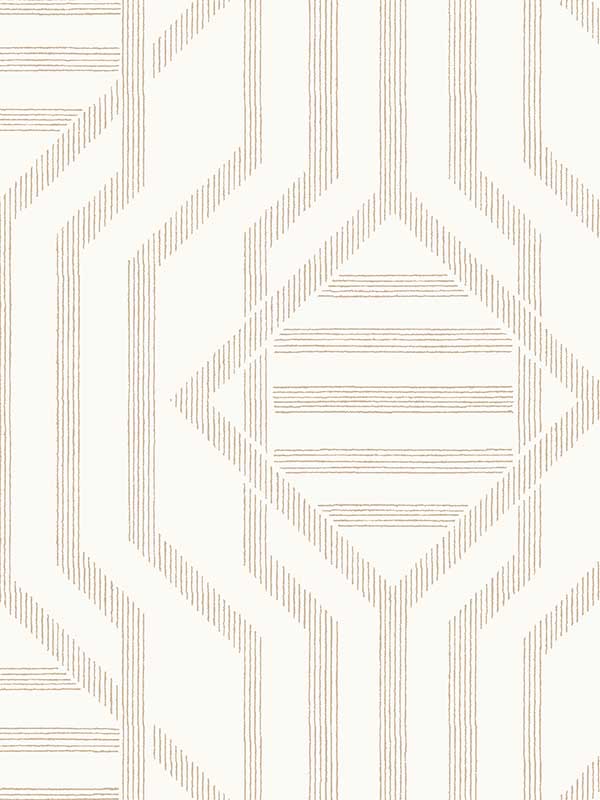 Essex Geometric wallpaper in wheat color - pattern number 4147-27404 - by A Street Prints in the Haberdashery collection