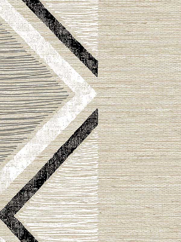 Beswick Chevron wallpaper in birch bark color - pattern number TH91505 - by Seabrook in the Fibers and Threads collection