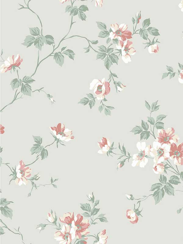 Charlotta wallpaper in mint color - pattern number WDR1018.WT.0 - by Winfield Thybony in the Archival Wallpaper Collection collection