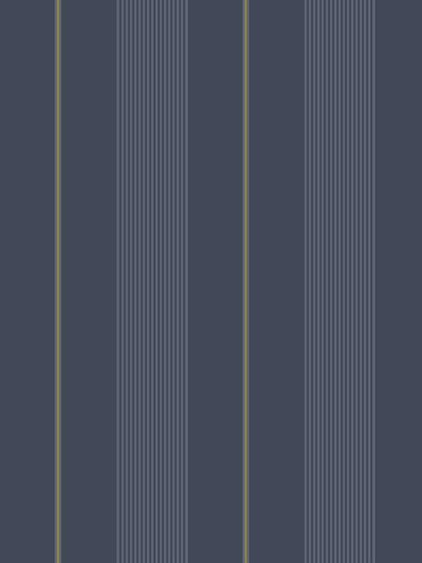 Oliver Stripe wallpaper in majestic blue color - pattern number WDR2033.WT.0 - by Winfield Thybony in the Historical Wallpaper Collection collection