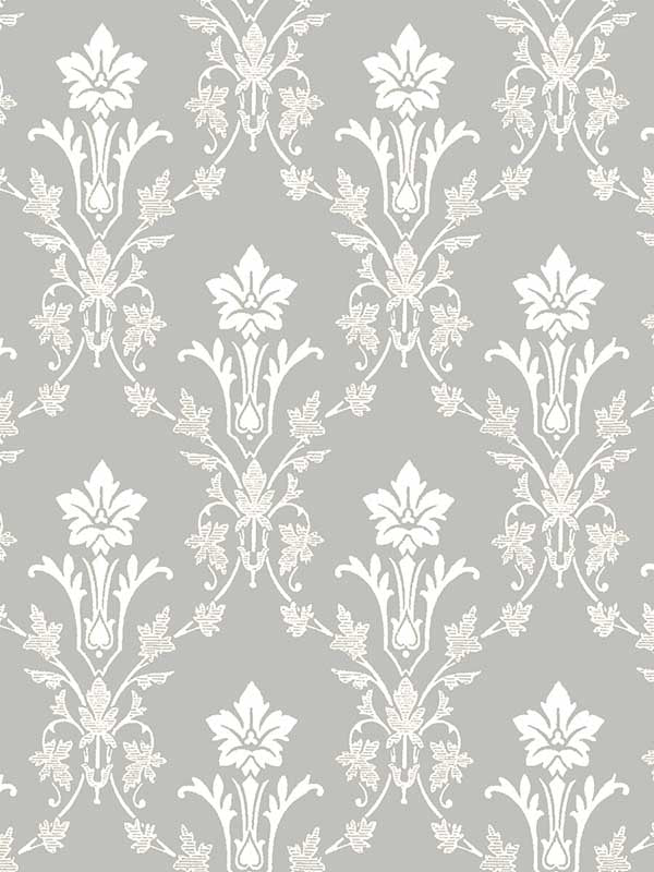 Carina wallpaper in grey color - pattern number WDR2044.WT.0 - by Winfield Thybony in the Historical Wallpaper Collection collection