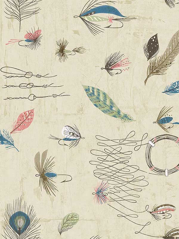 Thaxted wallpaper in milkshake color - pattern number CL72001 - by Carl Robinson in the Carl Robinson 21 The Gentleman collection