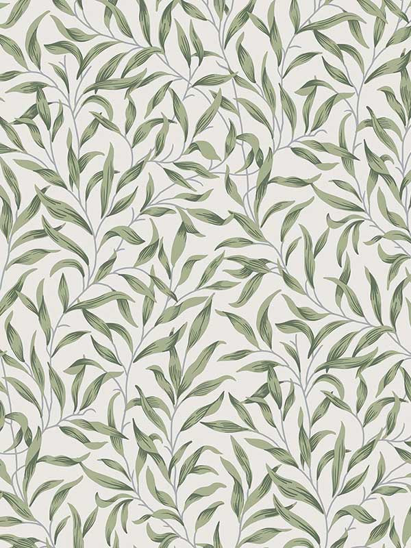 Willow Trail Prepasted fabric in sprig green color - pattern number EP10504 - by Seabrook in the Etten Prepasted Wallcovering collection