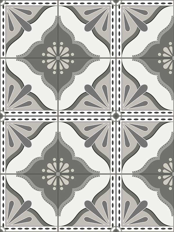 Transform Large Tile Peel and Stick fabric in mono color - pattern number 129663 - by Graham and Brown in the Transform Drop 3 Peel and Stick Wallpaper collection