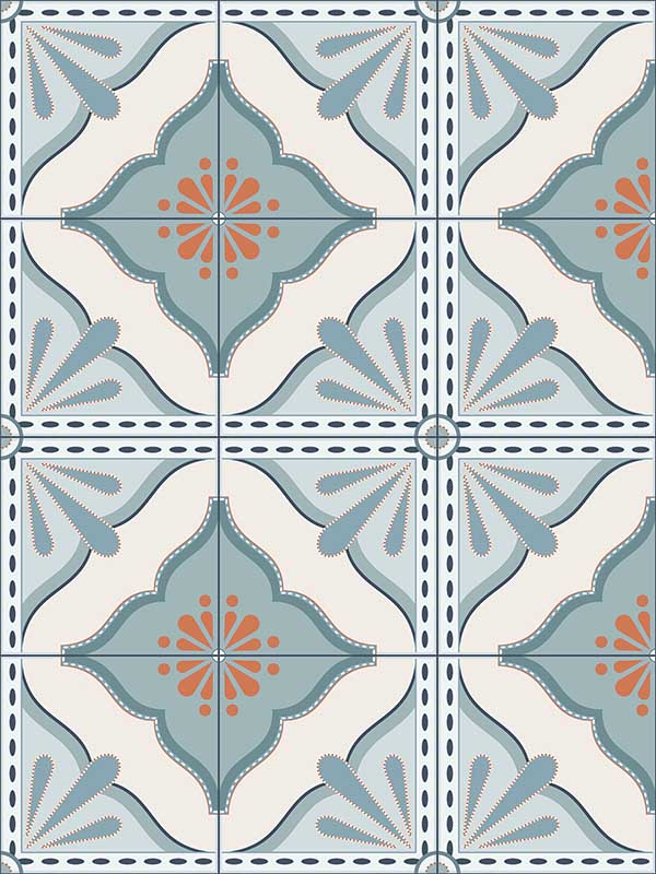 Transform Large Tile Peel and Stick fabric in blue color - pattern number 129666 - by Graham and Brown in the Transform Drop 3 Peel and Stick Wallpaper collection