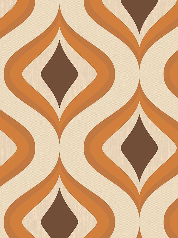 Transform Trippy Peel and Stick fabric in orange color - pattern number 129678 - by Graham and Brown in the Transform Drop 3 Peel and Stick Wallpaper collection