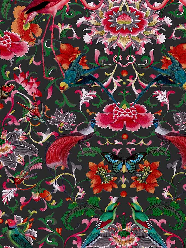 Transform Splendid Peel and Stick fabric in red color - pattern number 129690 - by Graham and Brown in the Transform Drop 3 Peel and Stick Wallpaper collection