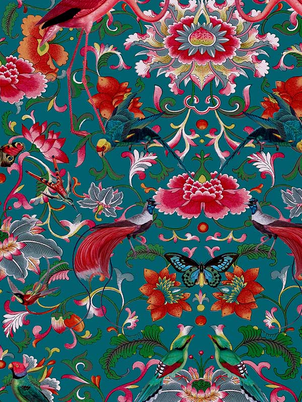 Transform Splendid Peel and Stick fabric in green color - pattern number 129693 - by Graham and Brown in the Transform Drop 3 Peel and Stick Wallpaper collection