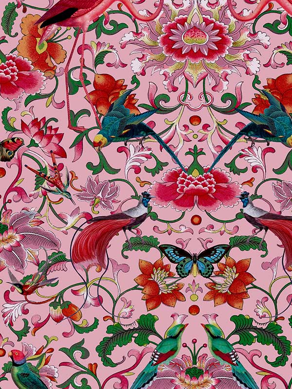 Transform Splendid Peel and Stick fabric in pink color - pattern number 129699 - by Graham and Brown in the Transform Drop 3 Peel and Stick Wallpaper collection