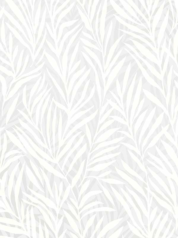 Whispering Leaves fabric in white color - pattern number VRAD00-525 - by Veer Decor in the Adele collection