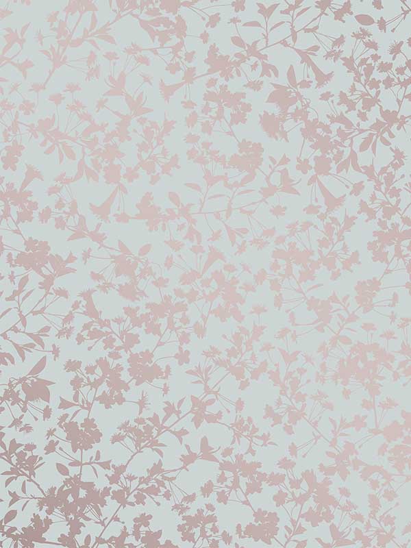 Shimmering Floral Canopy on Foil fabric in light green color - pattern number VRAD04-425 - by Veer Decor in the Adele collection