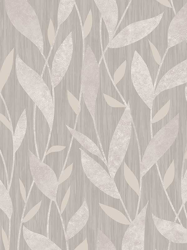 Dancing Leaves Trail wallpaper in beige color - pattern number VRAD07-765 - by Veer Decor in the Adele collection