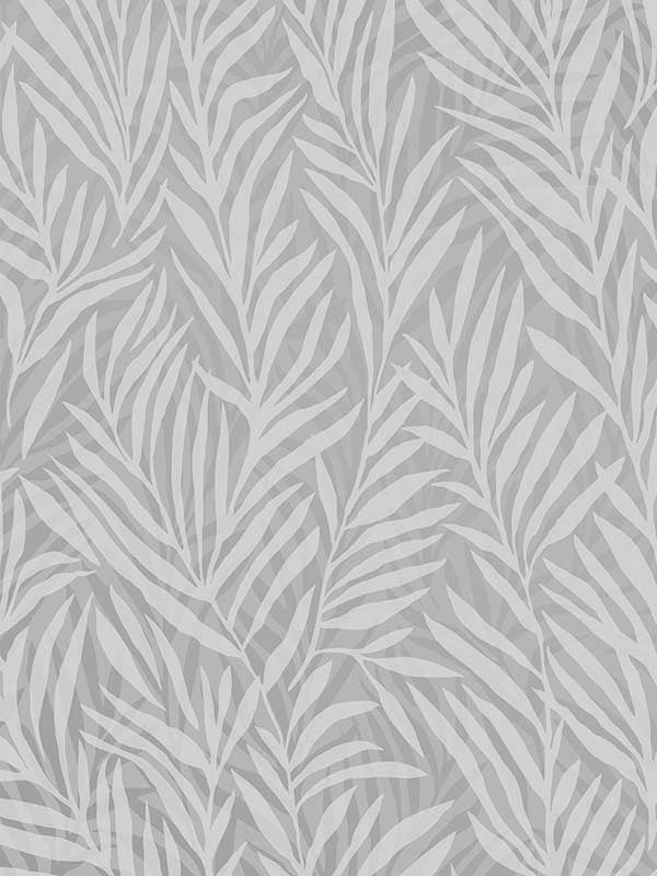 Whispering Leaves fabric in grey color - pattern number VRAD09-525 - by Veer Decor in the Adele collection