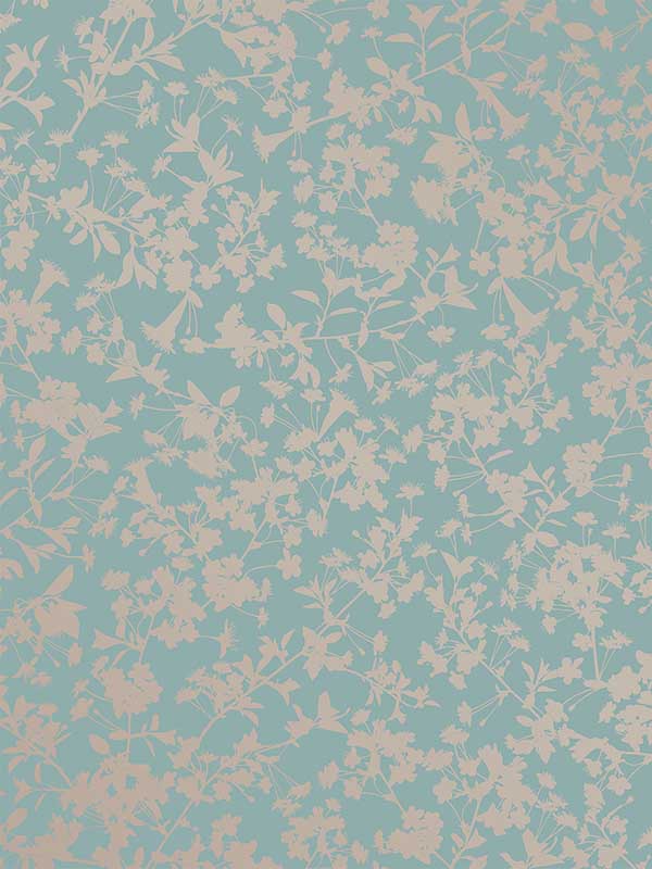 Shimmering Floral Canopy on Foil fabric in green color - pattern number VRAD14-425 - by Veer Decor in the Adele collection
