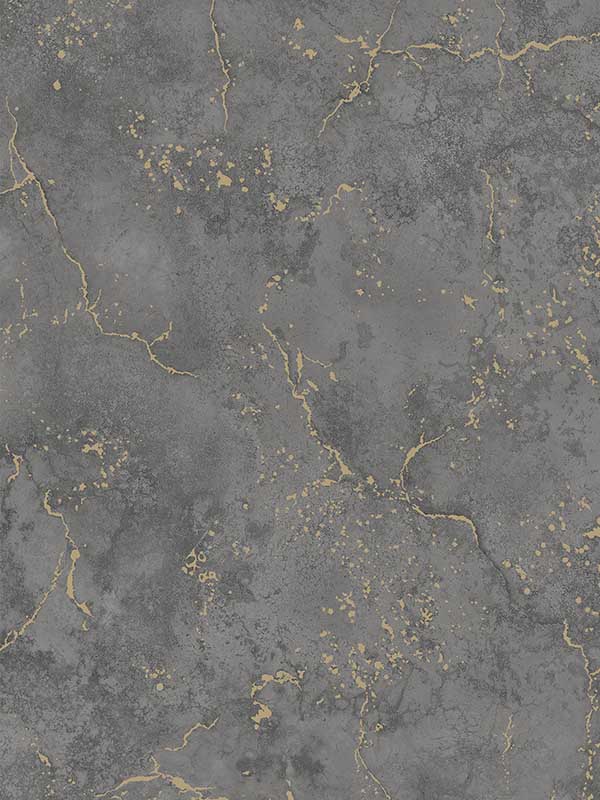 Marble wallpaper in black color - pattern number VRAD19-975 - by Veer Decor in the Adele collection