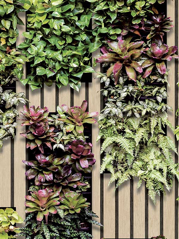Vertical Garden fabric in green color - pattern number VRAR04-497 - by Veer Decor in the Artifice collection