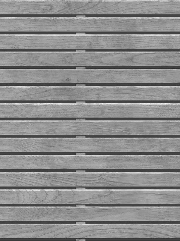 Horizontal Wood Slat fabric in grey color - pattern number VRAR09-608 - by Veer Decor in the Artifice collection