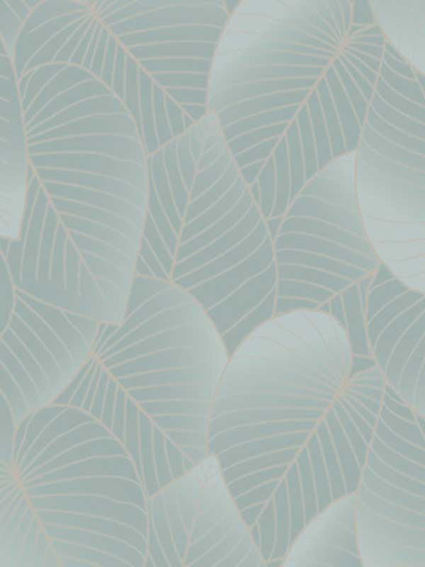 Graphic Leaves with Foil Accents fabric in light green color - pattern number VRBT14-212 - by Veer Decor in the Botanique collection