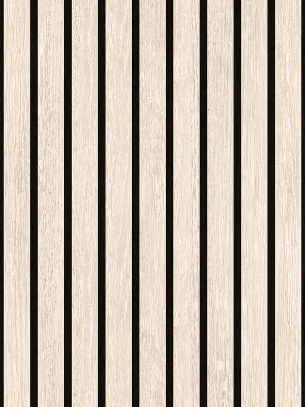 Modern Wood Slat fabric in natural color - pattern number VRBR07-208 - by Veer Decor in the Brut collection