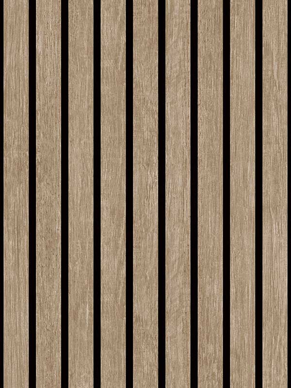 Modern Wood Slat fabric in taupe color - pattern number VRBR08-208 - by Veer Decor in the Brut collection