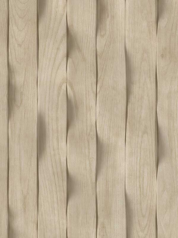 Wavy Wood Slat fabric in beige color - pattern number VRBR17-657 - by Veer Decor in the Brut collection