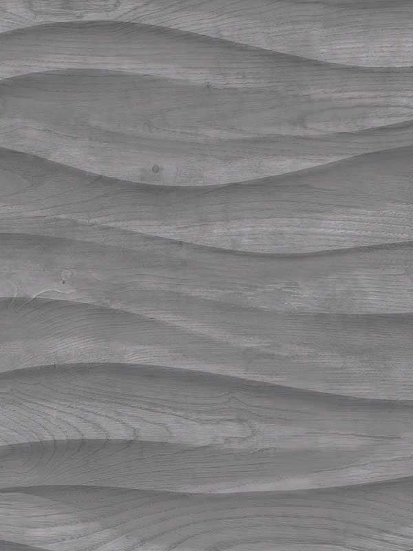Natural Drift Wavy Wood fabric in dark grey color - pattern number VRBR19-557 - by Veer Decor in the Brut collection