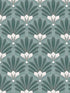 Elysian Fan fabric in green color - pattern number VREL04-335 - by Veer Decor in the Elegance collection
