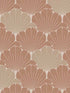 Giant Art Deco Gingko Leaf fabric in orange color - pattern number VREL05-046 - by Veer Decor in the Elegance collection