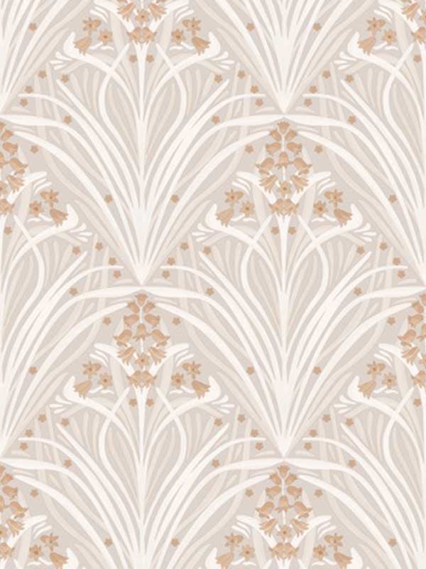 Victorian Bloom fabric in cream color - pattern number VREL07-166 - by Veer Decor in the Elegance collection