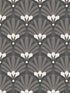 Elysian Fan fabric in black color - pattern number VREL09-335 - by Veer Decor in the Elegance collection