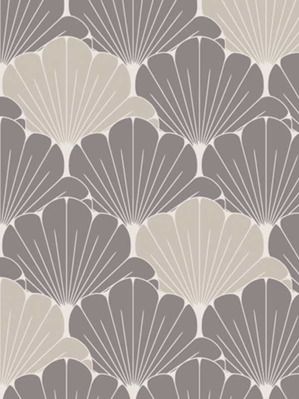 Giant Art Deco Gingko Leaf fabric in aqua color - pattern number VREL19-046 - by Veer Decor in the Elegance collection