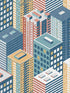City Blocks fabric in multi color - pattern number VRLO10-705 - by Veer Decor in the Loft collection