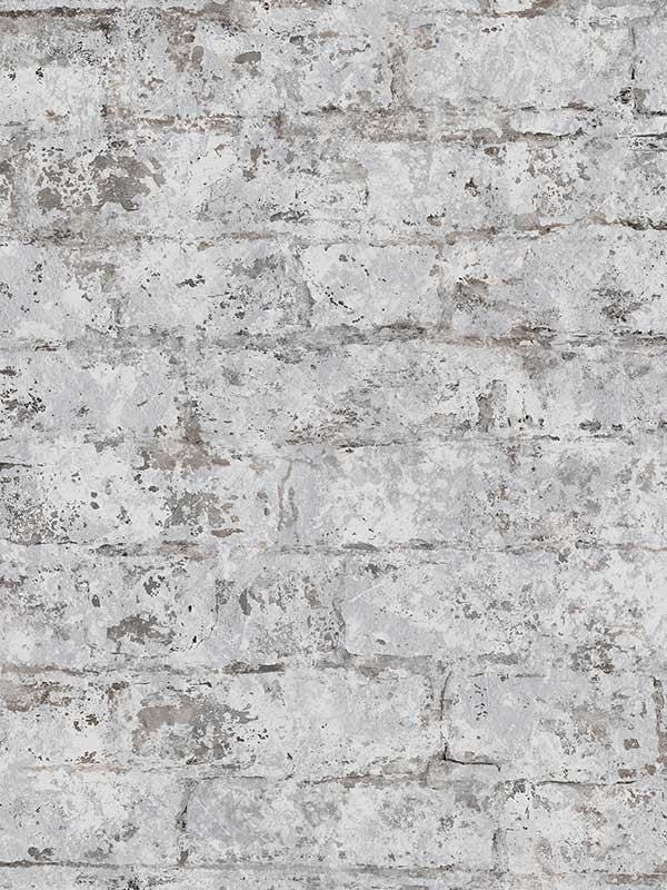 Distressed Bricks fabric in grey color - pattern number VRLO09-925 - by Veer Decor in the Loft collection