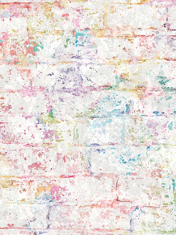 Distressed Bricks fabric in multi color - pattern number VRLO10-925 - by Veer Decor in the Loft collection