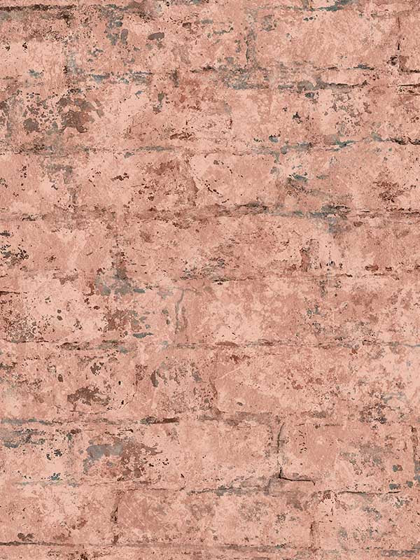 Distressed Bricks fabric in rust color - pattern number VRLO05-925 - by Veer Decor in the Loft collection