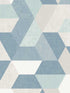 Loft Geometric fabric in blue color - pattern number VRLO01-905 - by Veer Decor in the Loft collection